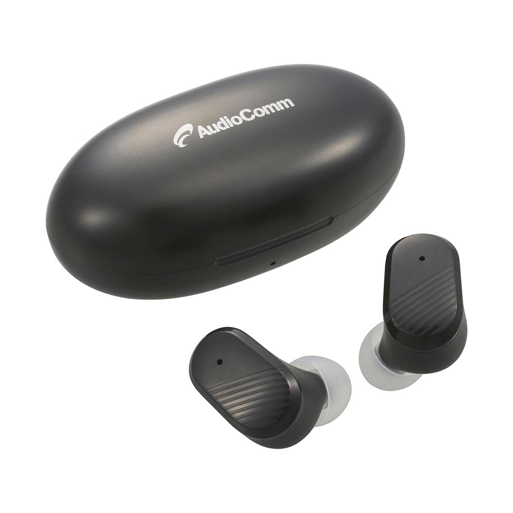 完全ワイヤレスステレオイヤホン(防塵防水性能IP54/残量デジタル表示/Type-C接続/ブラック)_03-2766_HP-W410N-K_OHM(オーム電機)